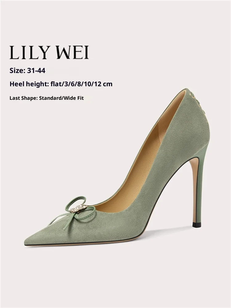 

Осенние замшевые туфли на плоской подошве с острым носком и стразами, банкетные женские туфли большого размера на тонком непромокаемой платформе и высоком каблуке небольшого размера