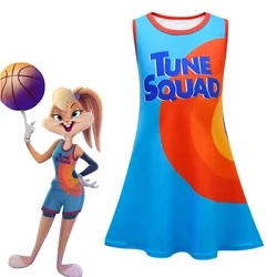 New Movie Space Jam 2 Kids Pajamas Dress Girls Christmas Costume Tune Squad Cosplay Party Clothing Dress Sleeveless Home Wear