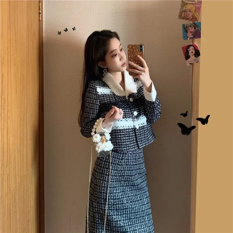 

Socialite Elegant Mature A-line Skirt Set Spring 2021 New Women's Spring Two-piece Set Fashionable Stylish Female Lady Clothing