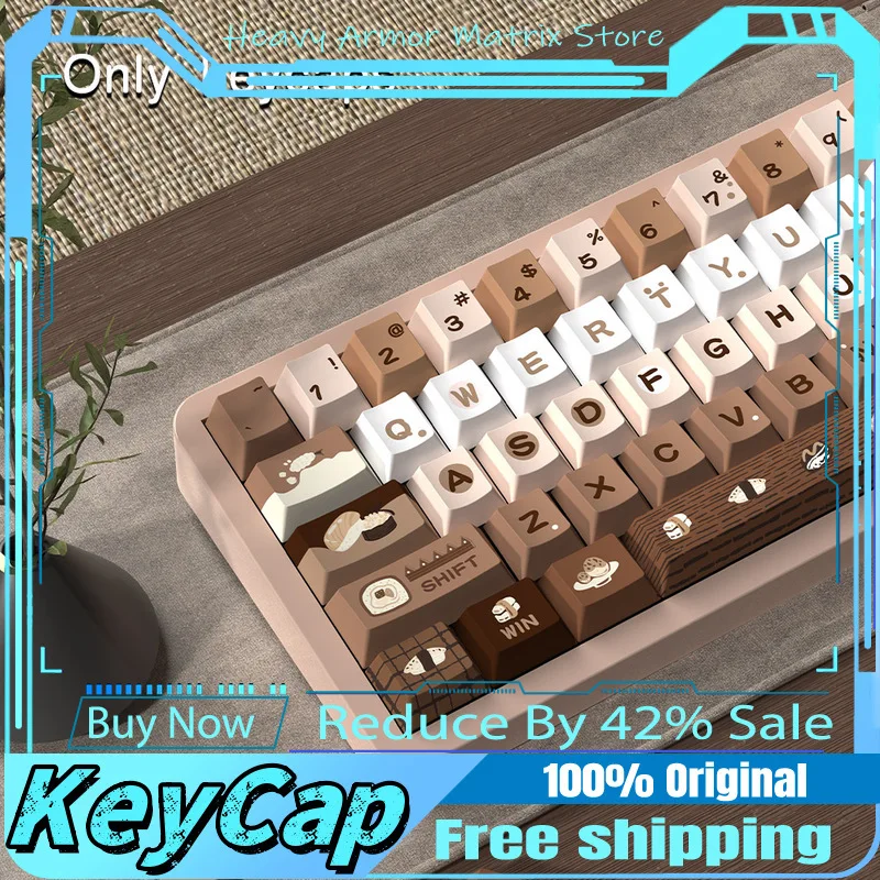 

Sushi Roll Themed Keycaps 138/158 Keys Cherry/Mda Profile Mechanical Keyboard Personalized Game Anime Cartoon Cute Gift Keycap