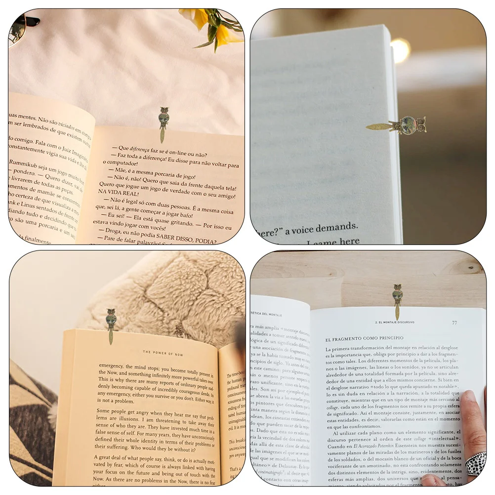 

2Pcs Owl Shaped Bookmarks Premium Zinc Alloy Elegant Decorative Metal Page Markers Metal Bookmark Owl Shaped Bookmarks