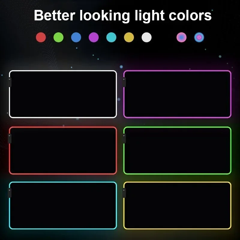 RGB Mouse Pad Kawaii Cinnamoroll Large Gaming Mousepad Compute Mouse Mat Gamer Stitching Desk Mat XXL for PC Keyboard Carpet