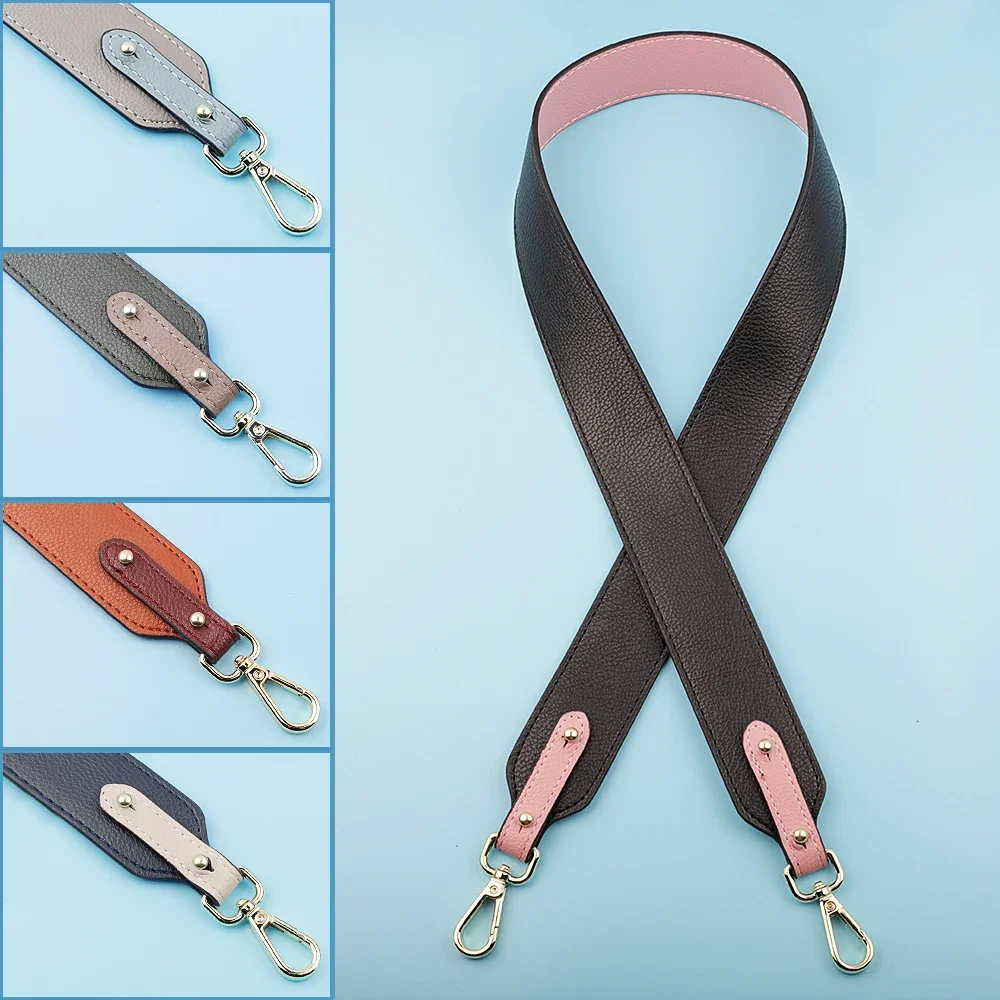 

Shoulder Bag Strap Fashion Wide Replacement Strap Bucket Genuine Cow Leather Crossbody Bag Belt Handbag Accessories
