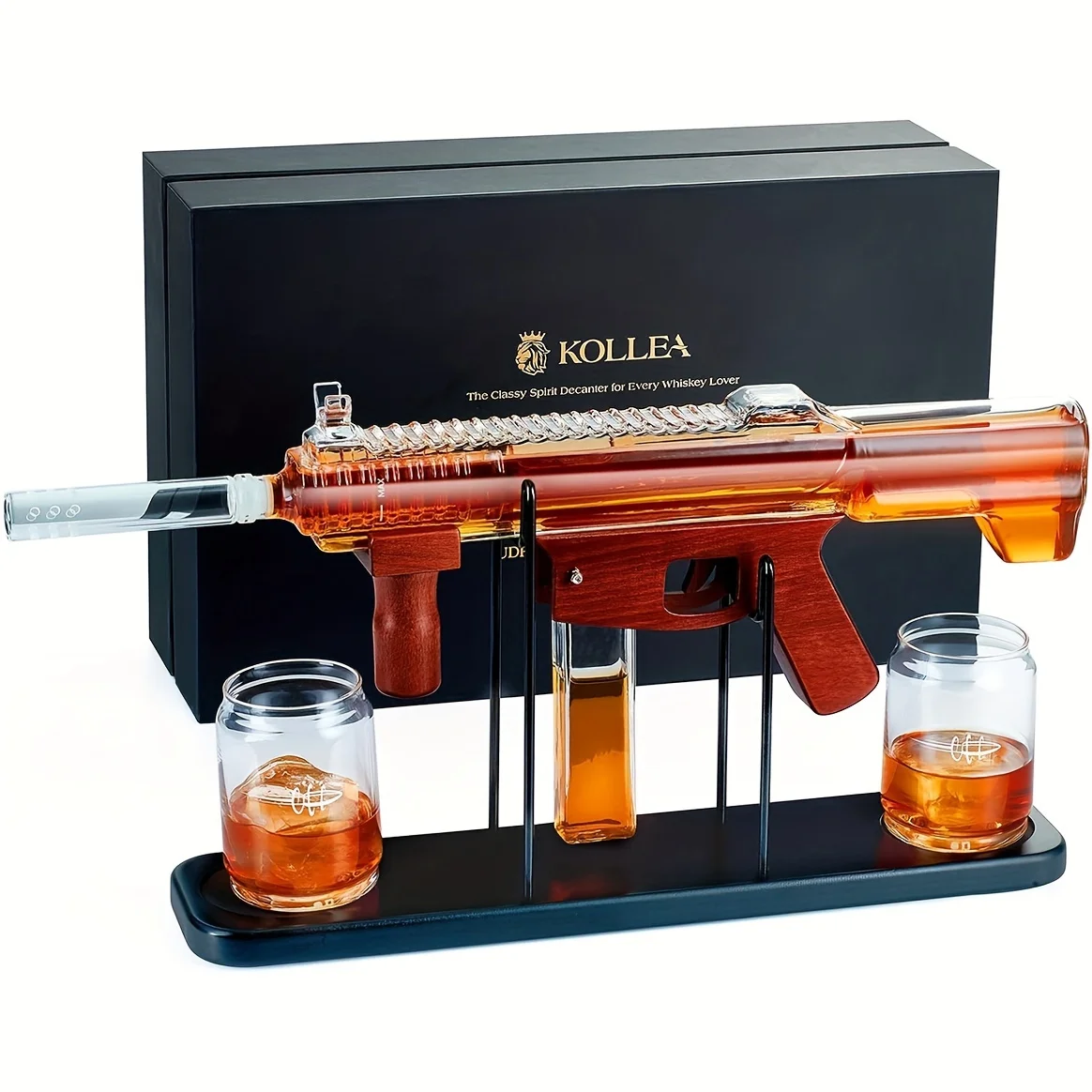 

Kollea Gun Whiskey Decanter Set-UDP-9 Limited Edition With Bullet Shot Glass, Father'S Day Mother'S Day Christmas Thanksgiving B