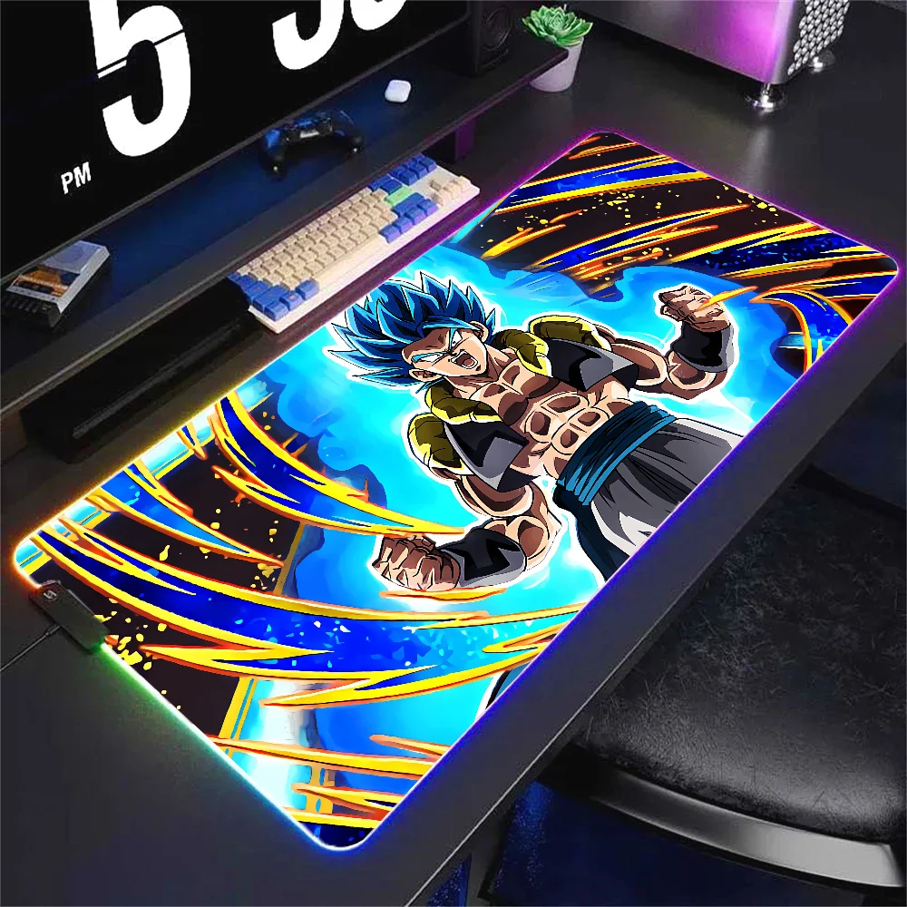 1PC D-Dragon B-Ball Super Broly Floor Mat XXL RGB Gaming Mouse Pads HD Black Gamer Accessories Large LED