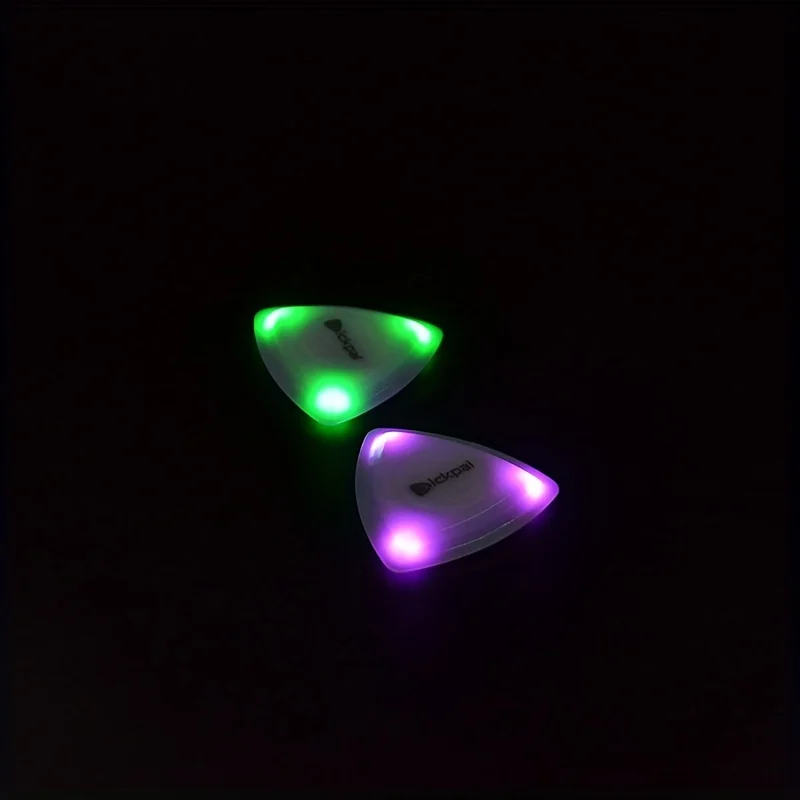 Auto LED Glowing Guitar Picks - Dazzling Colourful Illuminated Guitar Plectrum For Acoustic Electric and Bass Guitar