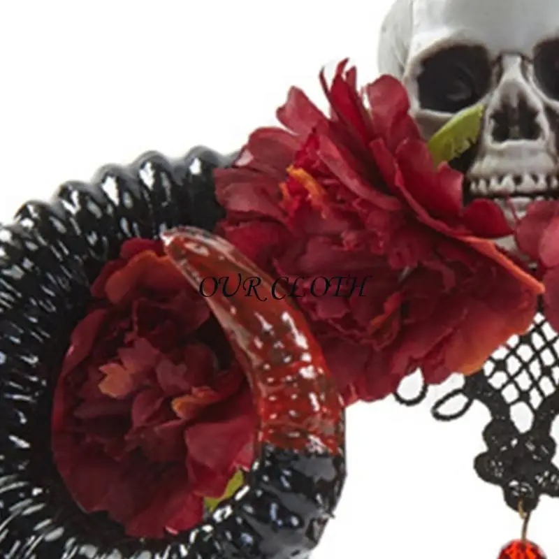 

Halloween Horn Sheep Horn Headband Goth Skull Flower Devil Horns Headband Y1AC