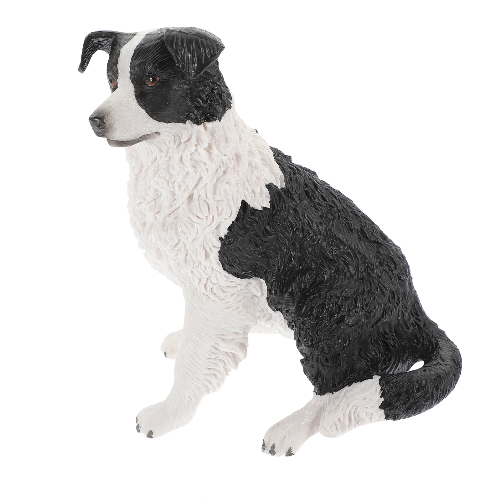 Border Collie Dog Figurine Simulation Pet Artificial Puppy Ornament Statue Resin Model Child Figure