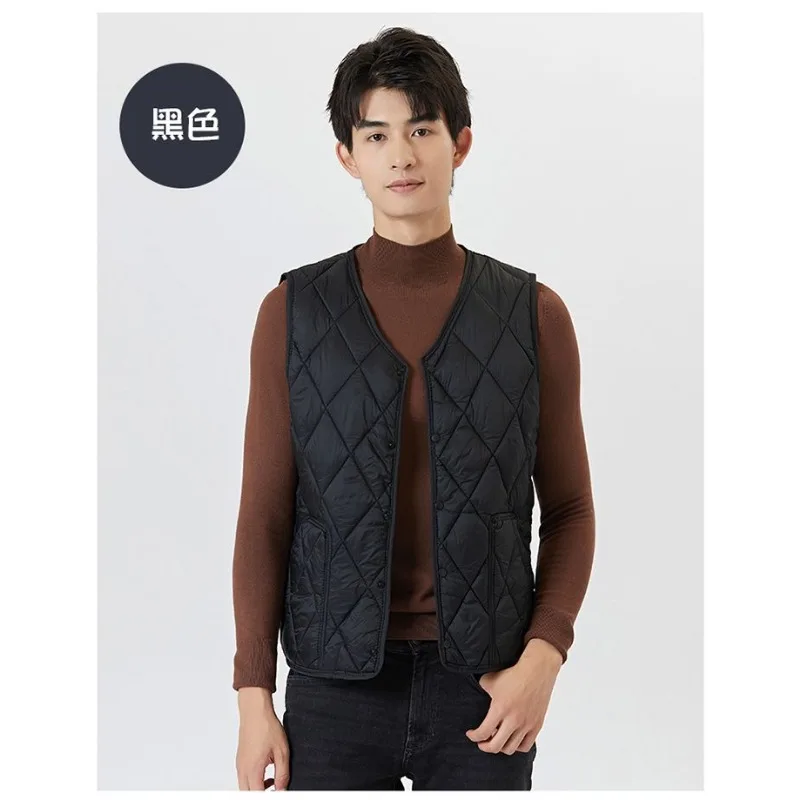 

Autumn and Winter Thin Vest Warm Down Cotton Vest Men's Cotton Vest Liner Vest