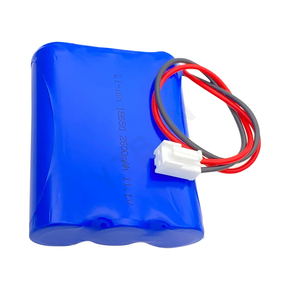 11.1 فولت 2600 مللي أمبير 18650 ليثيوم أيون 3S1P بطارية حزمة بطاريات قابلة للشحن تستخدم لمسدس اللفافة، ضوء الطوارئ، سمّاعات بلوتوث، إلخ.