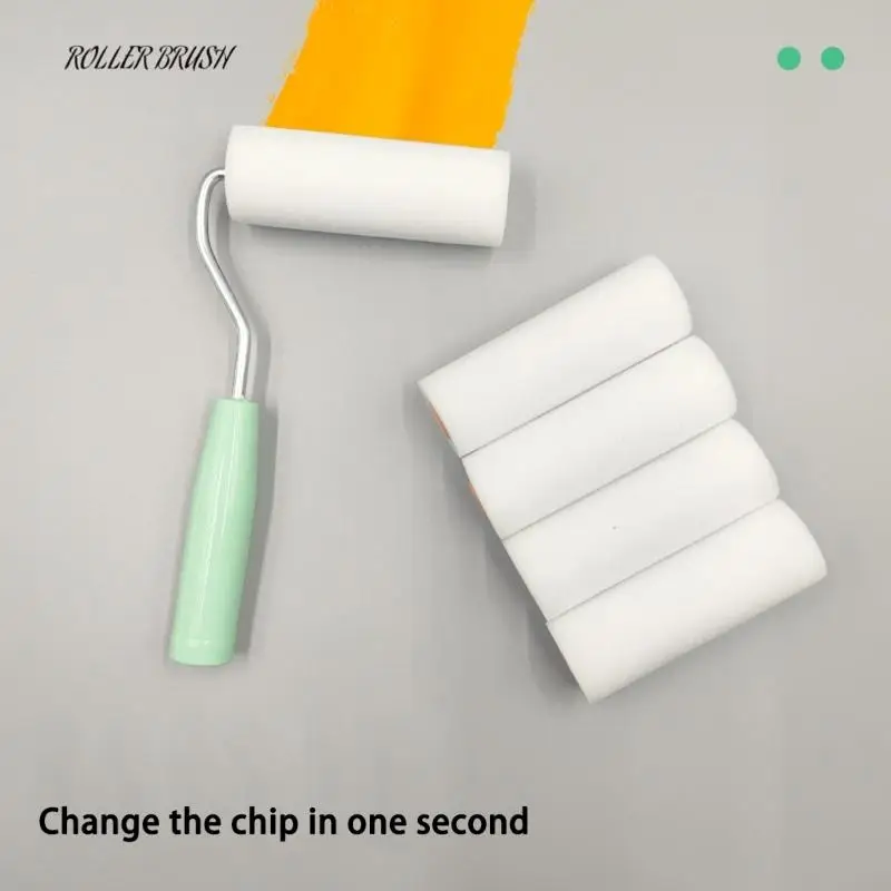 

24BA Ergonomic Handle Sponge Roller For Furniture Assembly Renovation Roll Brush