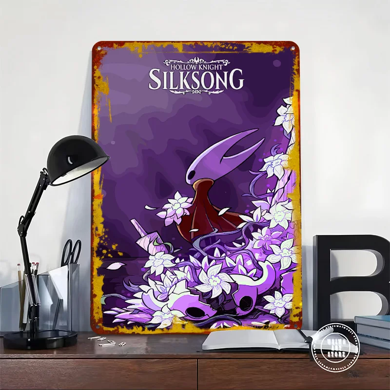 Hollow Knight: Silksong - Hornet Tinplate Poster Custom Wall Art Vintage Metal Signs Retro Tin Plaque for Home and Decoration