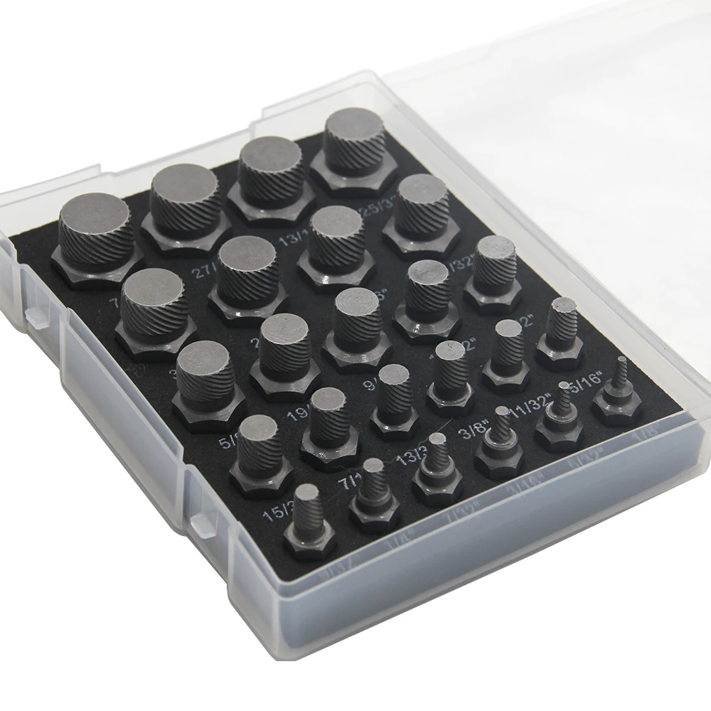 

10/25 шт. набор экстракторов для винтов с коробкой, набор многослойных болтов с шестигранной головкой, хромированная молибденовая легированная сталь, закругленный съемник болтов