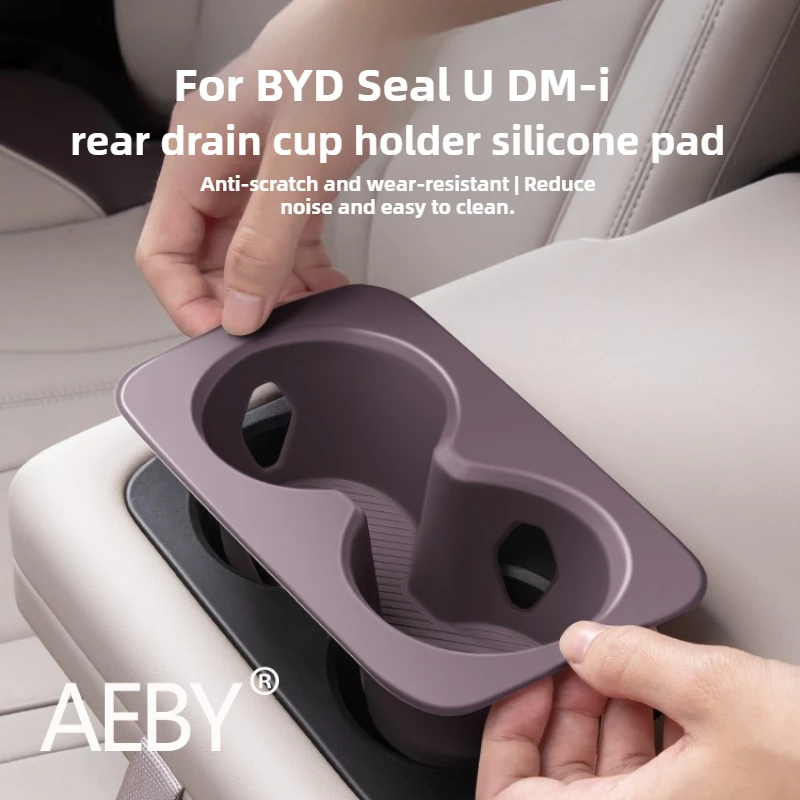 

AEBY For BYD Seal U DM-i 2020-2025 Rear Cup Holder, Back Seat Armrest Water Bottle Pocket, Car Organizer Interior Accessories