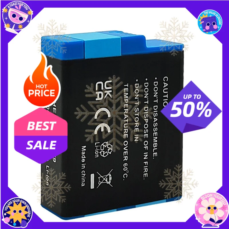 SWZY 3.85V 2000mAh Battery Full Decoding for GoPro Hero 10  for GoPro Hero 9 for Go Pro 10 Hero 11 Sport Cameras