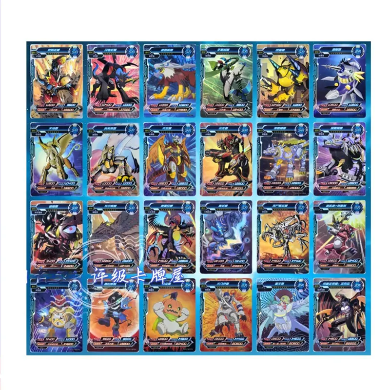KAYOU Digimon Infinite Evolution Legendary Edition Series 2 SR(43-66)/TR(110-119) Juego completo de una sola hoja Tarjeta de colección genuina