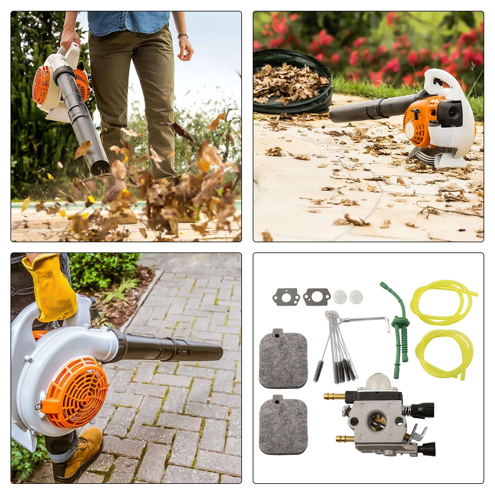 

Полный комплект для обслуживания карбюратора воздуходувок, подходит для моделей BG55 и SH55, заменяет оригинальный номер детали 4229 120 0606.