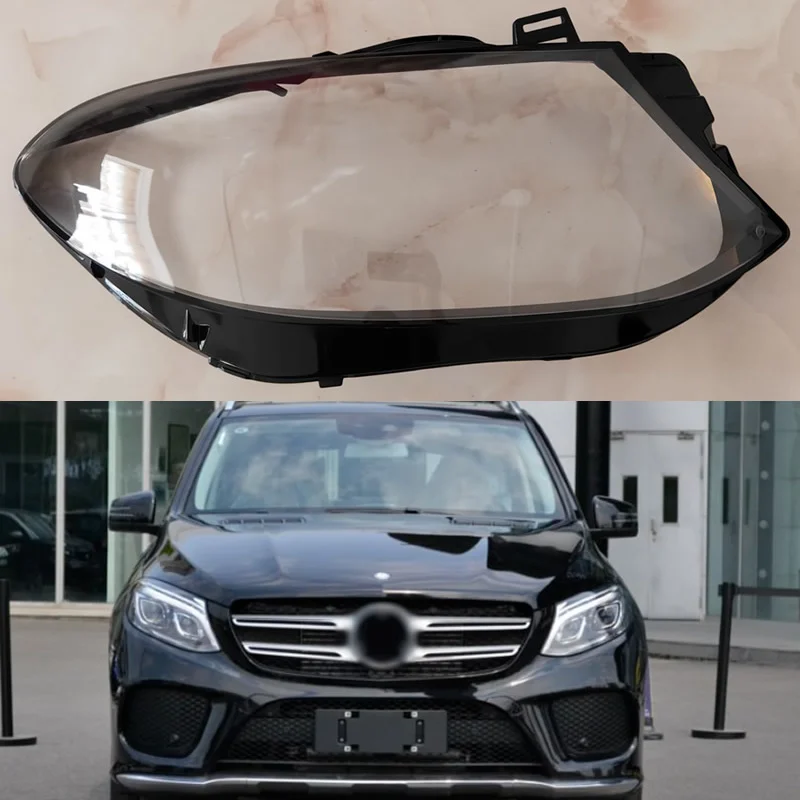 

For Mercedes-Benz W292 GLE300 GLE400 GLE450 2015-2019 Lampshade Headlamp Shell Headlight Cover Lens Plexiglass car accsesories