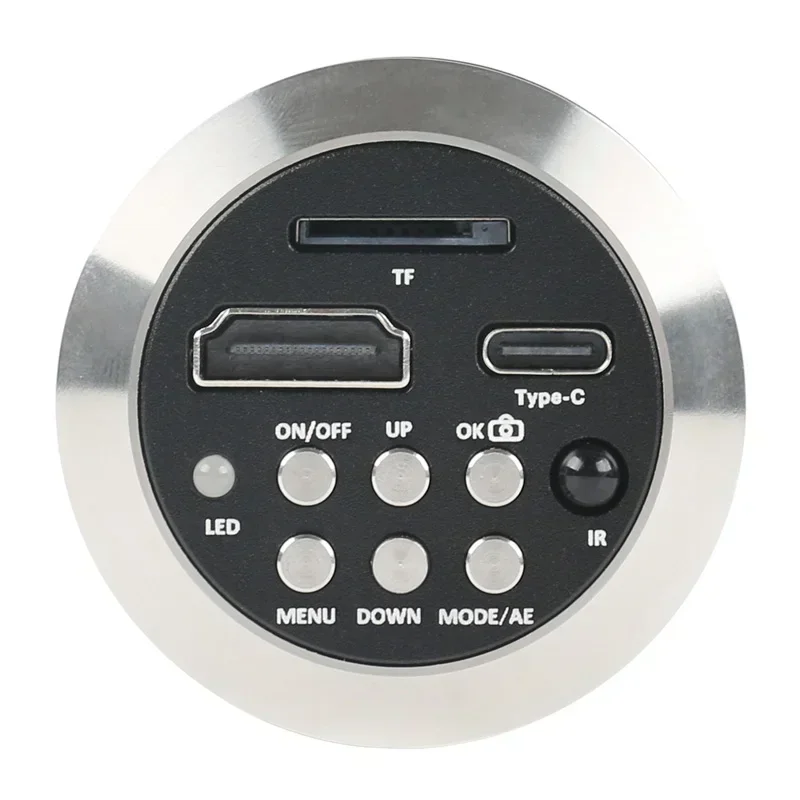 متوفر 48MP 4K 1080P HDMI UHD USB نوع C فيديو مجهر رقمي كاميرا C جبل عدسة مصباح مصمم على شكل حلقة الهاتف المحمول لحام إصلاح