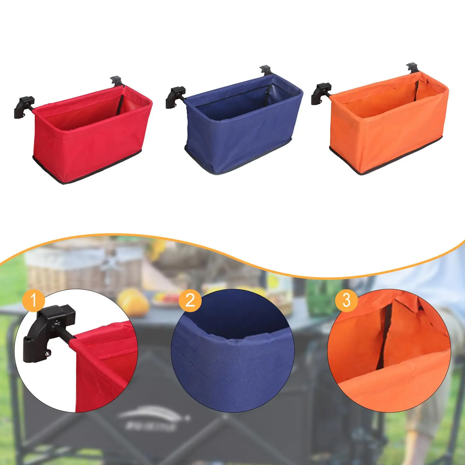 

Wagon Cart Tail Bag Wagon Tail Bag Easy to Install Universal Waterproof Trolley Accessories for Shopping Garden