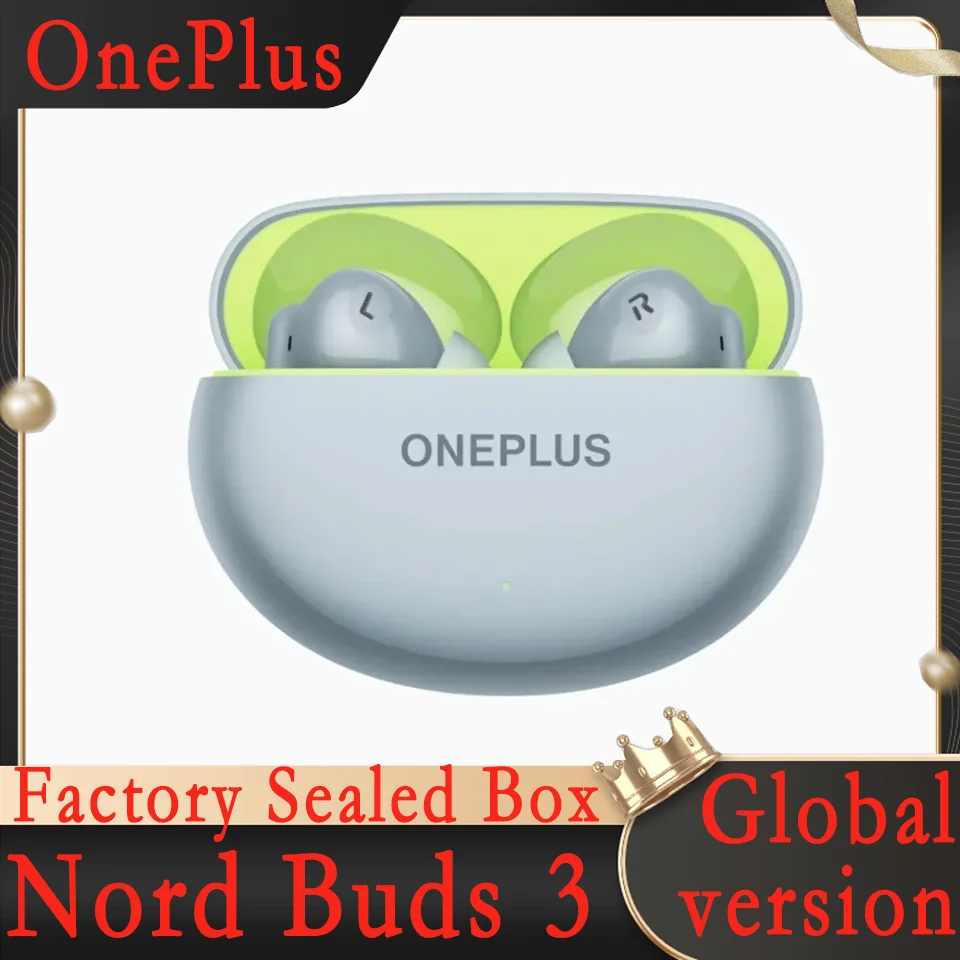 Original New OnePlus Nord Buds 3, Earbuds Bluetooth IP55, Global Version, Sealed Box E514A For IOS Android Windows Earphone