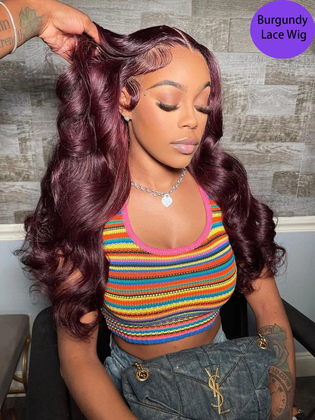

Burgundy 99J 13X4 13X6 Lace Frontal Wig Human Hair Pre Plucked Body Wave Lace Front Wig 180 Density Burgundy Wig Human Hair Wigs