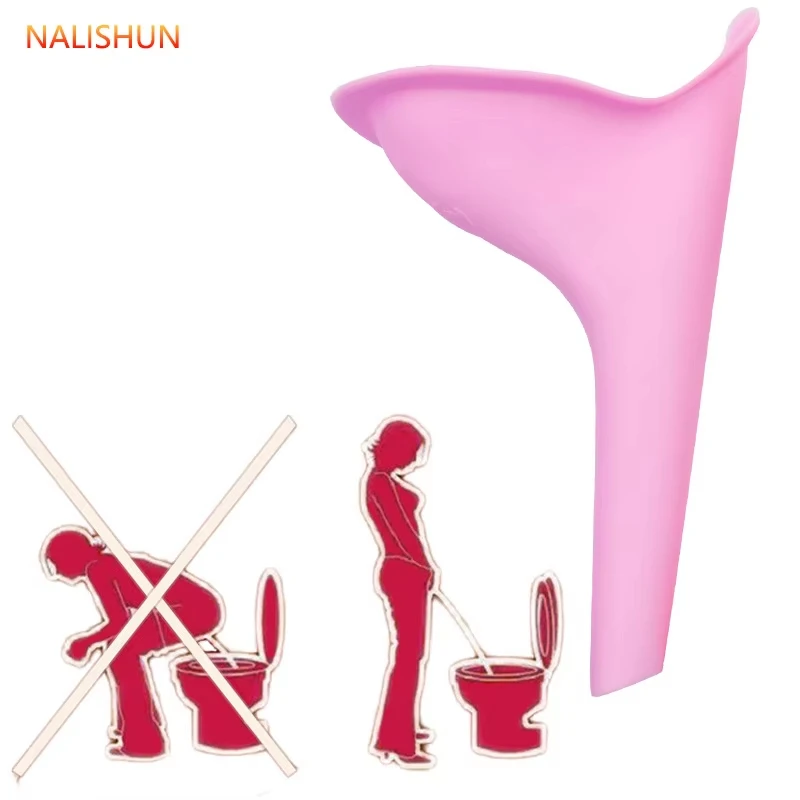 Portable Soft Silicone Female Urinal Funnel Stand Up Pee Device with Storage Box for Outdoor Travel Camping Hiking Emergency