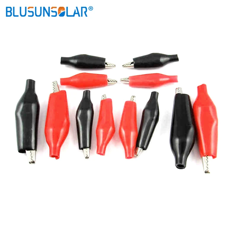 5pairs 28/35/45MM Metal Alligator Clip G98 Crocodile Electrical Clamp Testing Probe Meter B with Plastic Boot Car Auto Battery