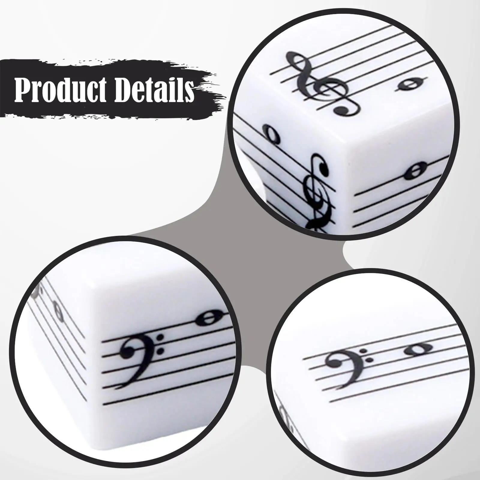 

Dice Board Game Music Staff Educational Dice for Interactive Learning Kids Role Games and Home Practice