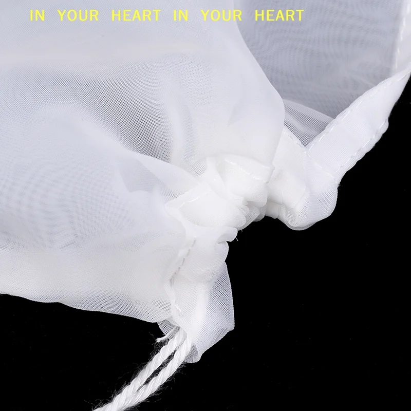 Soy Milk Filter Bags 100 Mesh Fine Filter Bag Reusable Juice Coffee Soy Milk Drawstring Filter Bags Home Kitchen Food Strainers