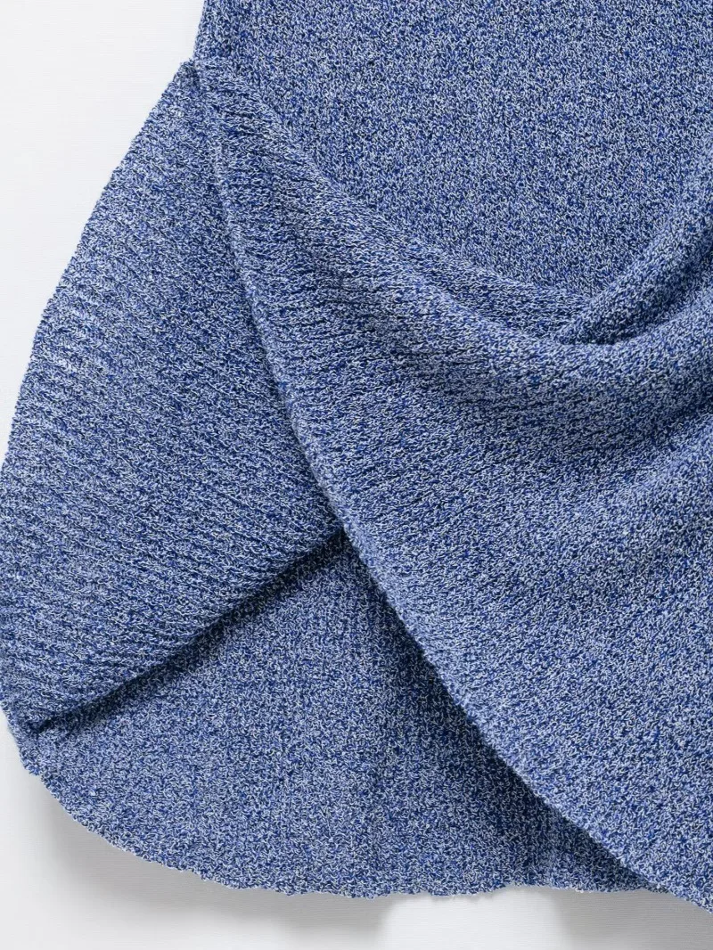 ถักBodycon Slimชุดยาวผู้หญิงฤดูใบไม้ผลิ 2025 ใหม่ผู้หญิงแฟชั่นวันหยุดลมแขนกุดVคอMidiชุดVestidos