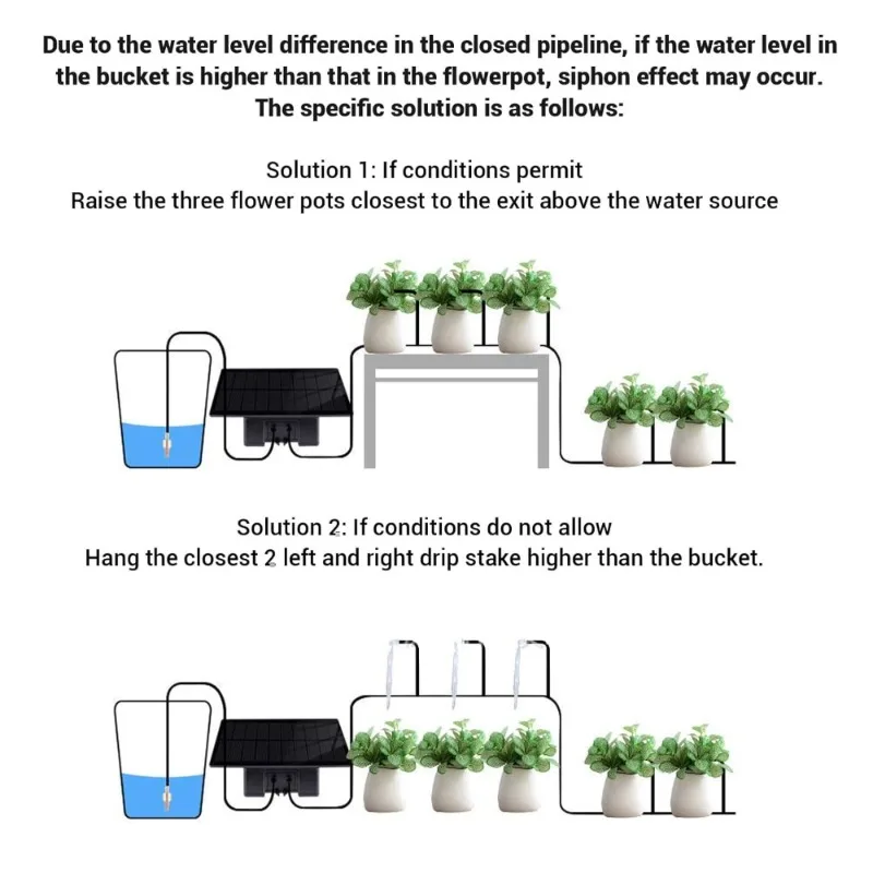 Solar Powered Drip Irrigation Kit Automatic Plant Watering System APP Control Indoor Outdoor Garden