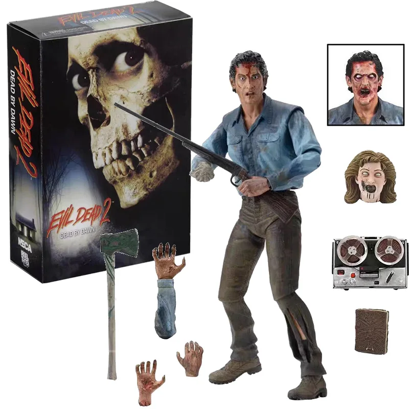 NECA Figure Evil Dead 2 Dead by Dawn Figure Ash Eligos Classic Terror Figure Halloween Horror Gift Collection Model Toy Present