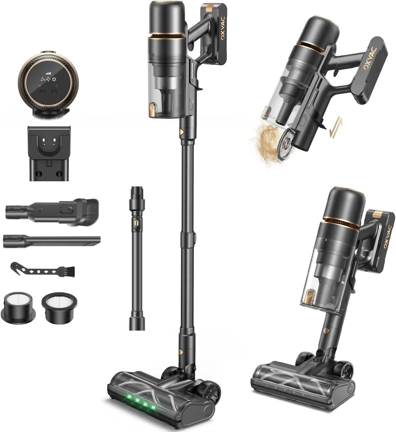Pet Hair Cordless Stick Vacuum Cleaner, 58 kPa Suction, Up to 65 Min Runtime