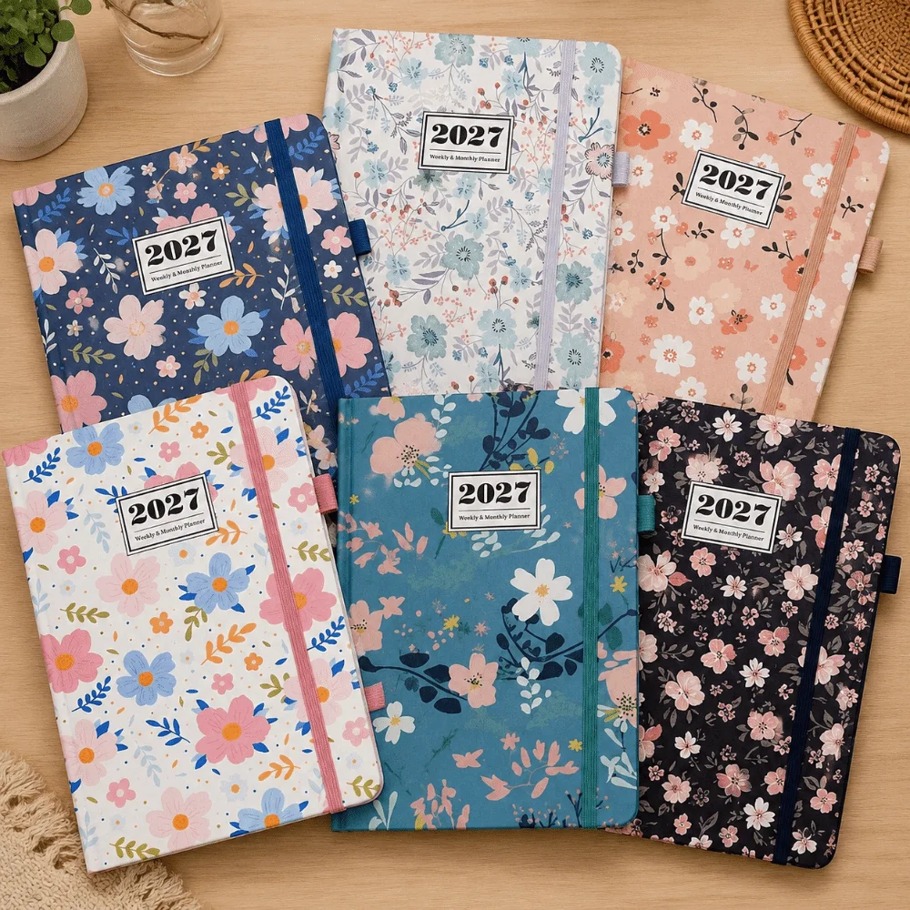 English 2027 Schedule Planner  - Leatherwork Flowers ulasan dan harga