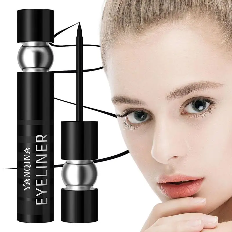 Delineador líquido preto fosco para mulheres, impermeável, maquiagem coreana, secagem rápida, delineador de olhos liso, Long Last, caneta para cílios, cosméticos