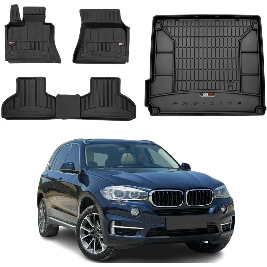 

Коврики и грузовые вкладыши премиум-класса для BMW X5 F15 20142018 Прочный черный материал TPE с нестандартной нескользящей поверхностью Легко к использованию