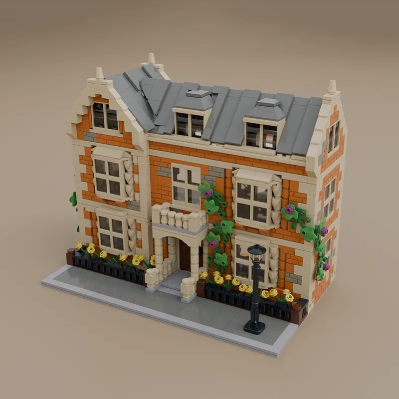 City Street View Model Moc Bouwstenen Britse stijl Huismodel Technologie Modulaire blokken Cadeau Kerstspeelgoed DIY-montage