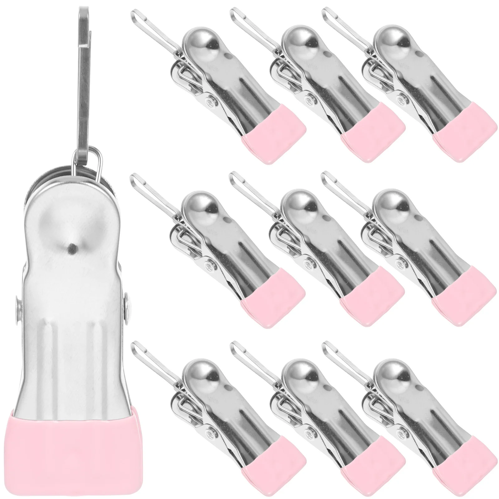 

20Pcs Stainless Steel Clothespins for Clothesline Windproof Clothes Clips Laundry Pegs Firm Clamp Quilt Fixing Clip