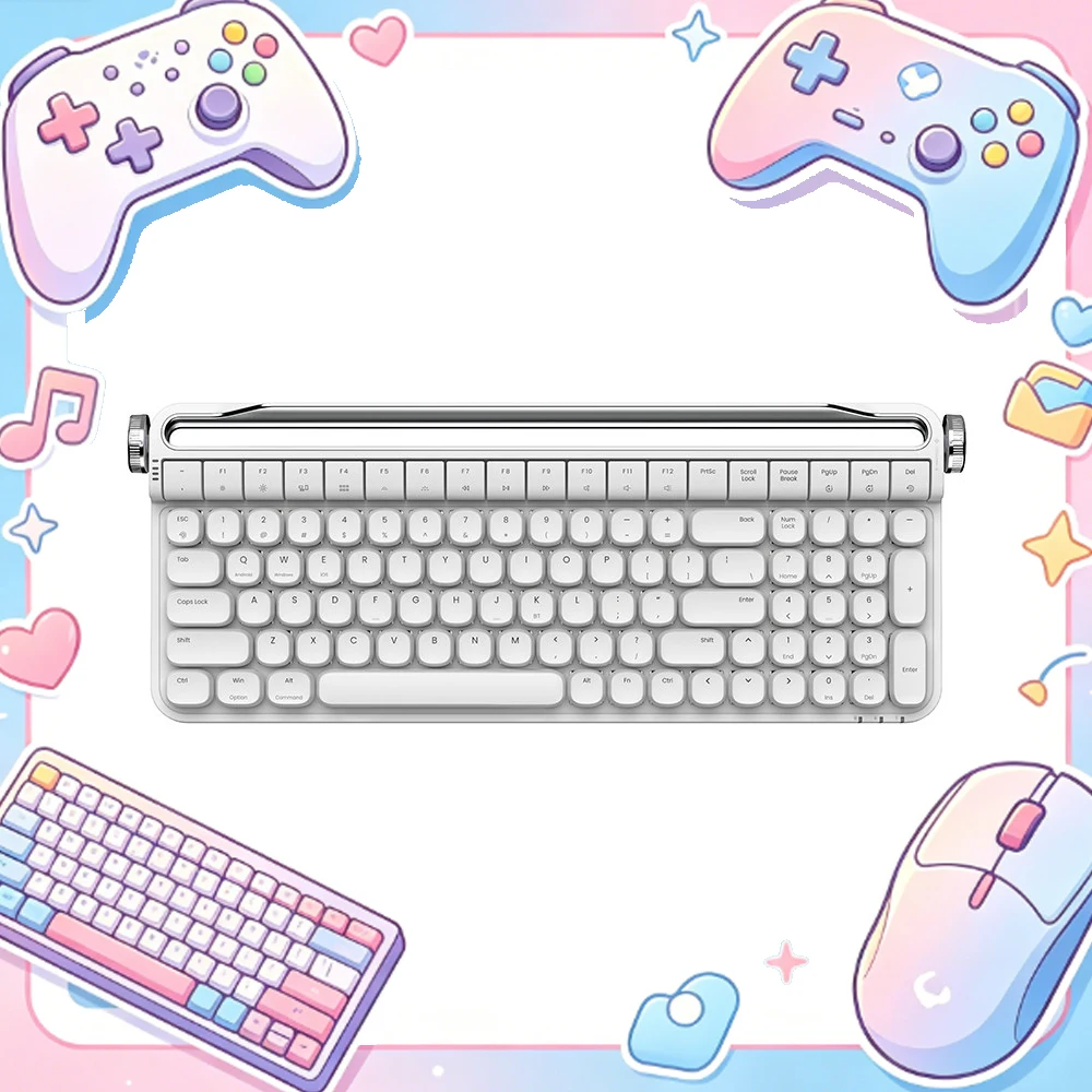Actto B705 Wireless Bluetooth Mechanical Keyboard Dual Mode Retro Typewriter Gaming Keyboard Rgb Hot Swap Pc Gamer Office Custom