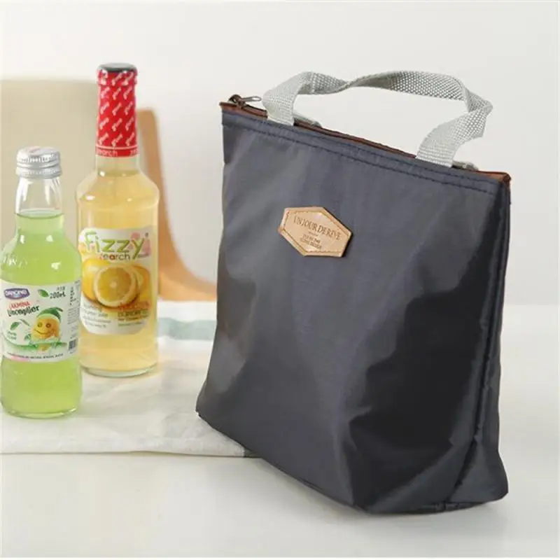 Waterproof Lunch Bag Portable Thermal Cooler Bag Picnic Insulated Tinfoil Aluminum Food Storage Tote Bags Large Capacity Handbag