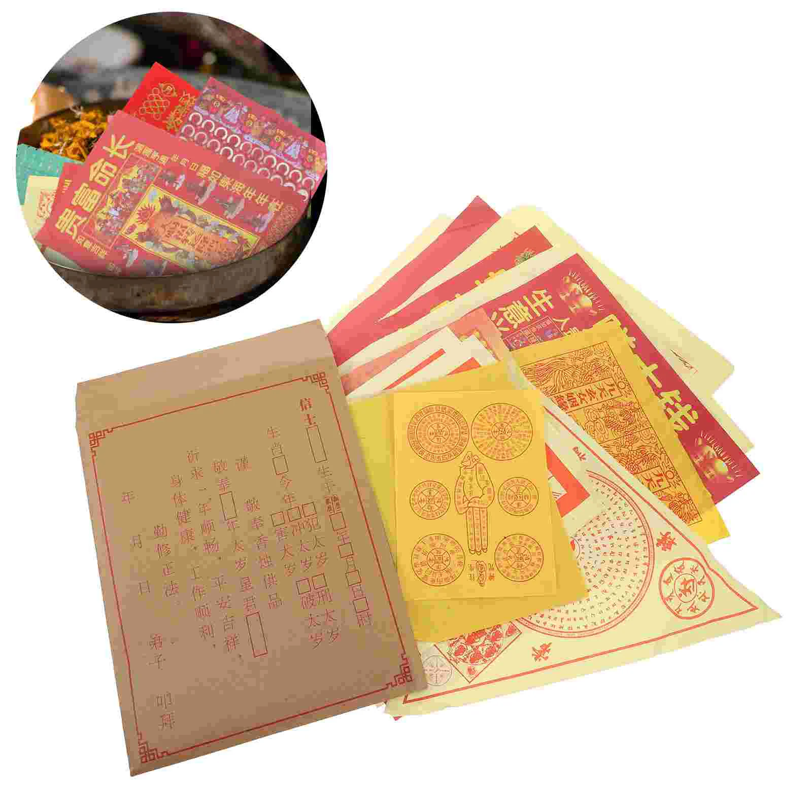 Tai Sui Blessing Kit Funeral Banknotes Sacrifice Money Ancestor Chinese Ghost Currency Paper Supplies