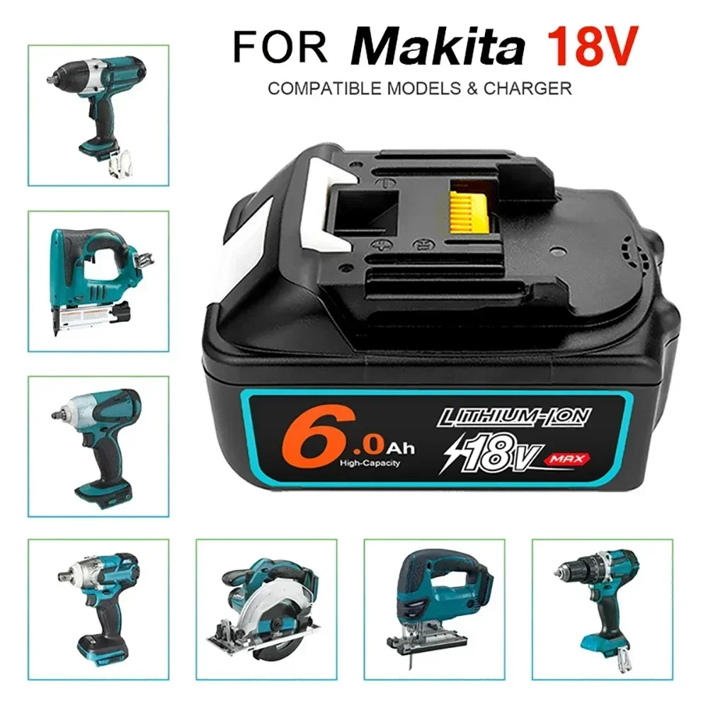 For Makita Rechargeable 18V 5.0/6.0/8.0Ah Li-Ion Battery For Makita BL1830 BL1815 BL1860 BL1840 Replacement Power Tool Battery