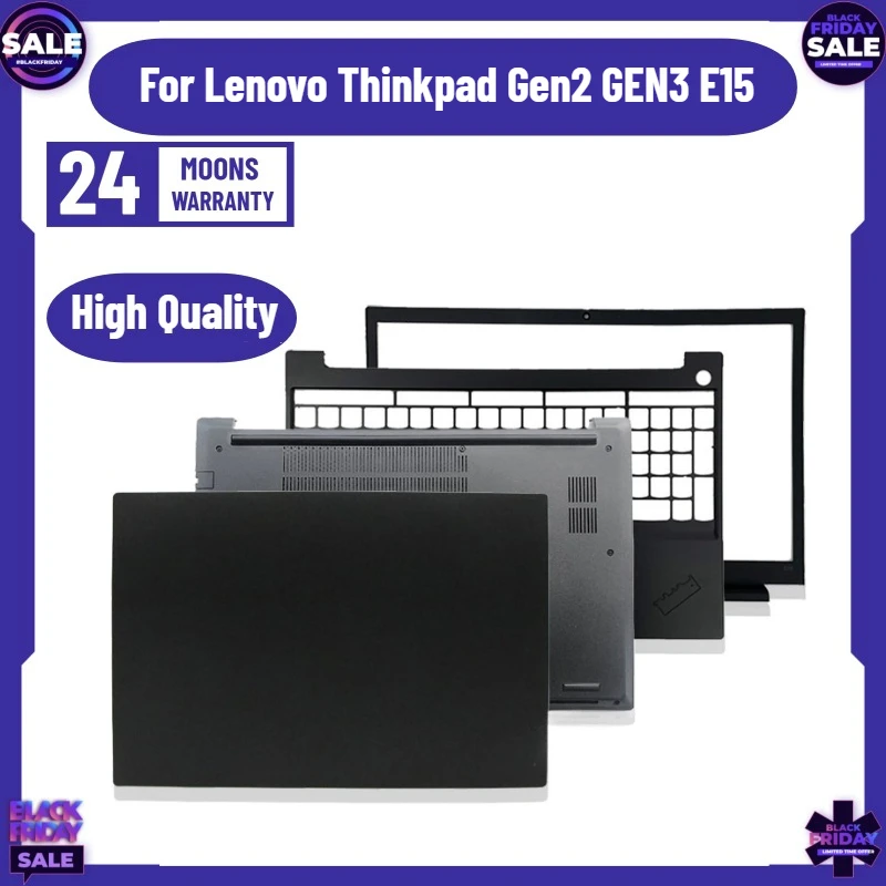 

For Lenovo Thinkpad Gen2 GEN3 E15 Laptop LCD Rear Cover Front Frame Palm Pad Keyboard Bottom Cover Hinge