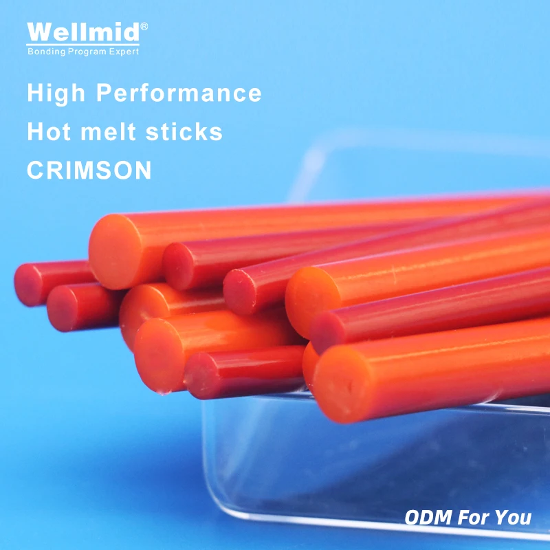 Crimson Hot Melt Glue Stick High Performance EVA Stick 7mm 11mm×150mmHandmade stereoscopic drawings graffiti DiY hotmelt bonding