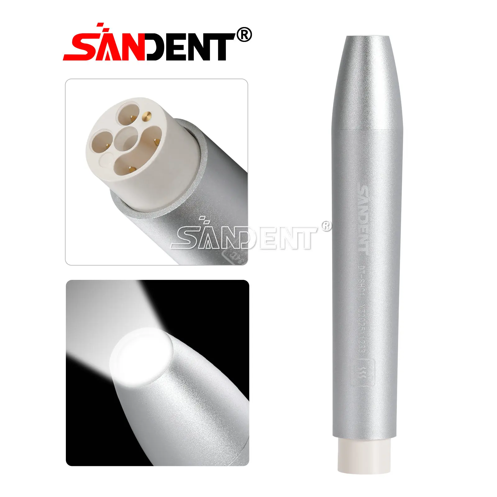 SANDENT Dental Detachable Ultrasonic Piezo Scaler LED Handpiece For Woodpecker EMS Cavitron Handle  Teeh Cleaning