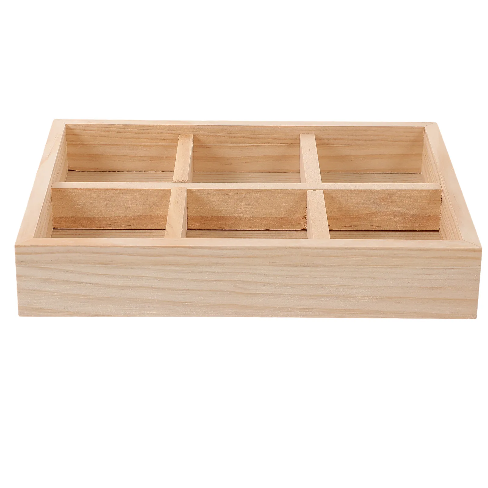 

Twelve Compartment Jewelry Tray Wooden Vintage Style Storage Organizer for Rings Bracelets Earrings Multi-Grid Jewelry Display