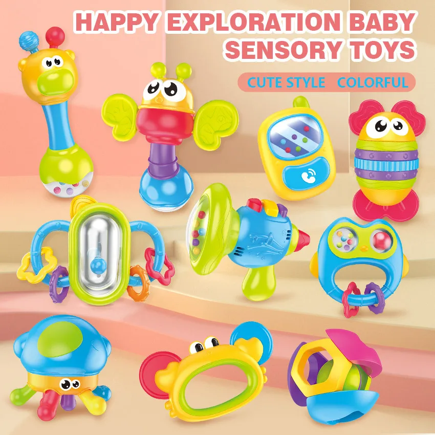 Brinquedo do bebê manhattan bola redonda de silicone macio mão garra bola chocalho infantil mastigável mordedores brinquedos para infantil 0-12 meses