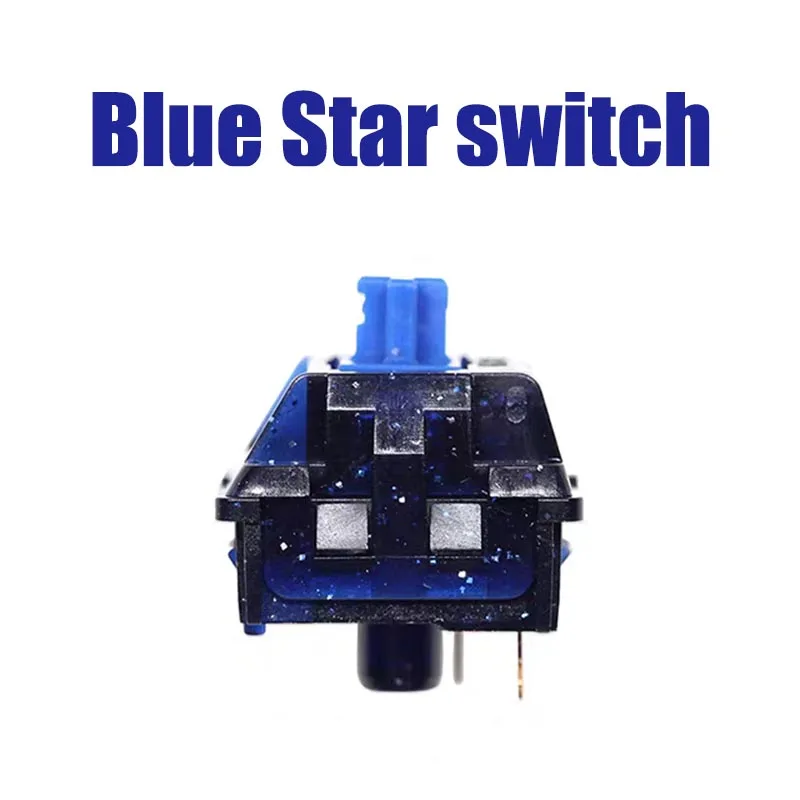

Customization Blue Star Switch 3 pins Flash powder Linear 48gf Factory lubrication POM Mechanical keyboard Switches Games Office