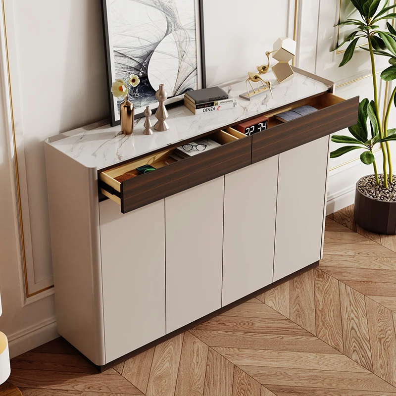 

Light Luxury Large Capacity Rock Slab Shoe Rack Storage Cabinet Organizer For Living Room Shoes Storage Furniture Modern